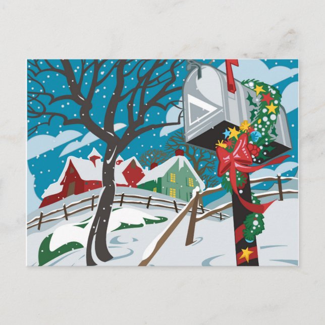 Postlåda, lantgård vykort (Framsida)