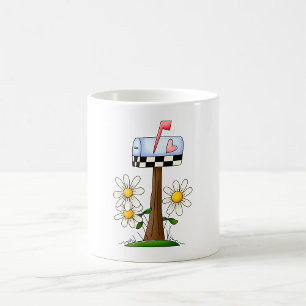 Postlåda med Daisy och Flagga Land Garden Kaffemugg