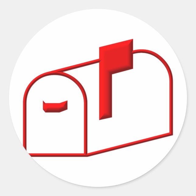 Postlåda Runt Klistermärke (Framsida)