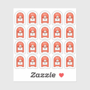 Postlådans postbox-postkuvertplan klistermärken