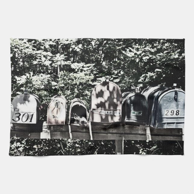 Postlådor för landsbygden kökshandduk (Horisontell)