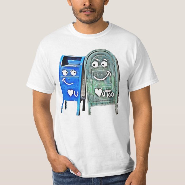 Postlådor huvudstad backe kärlek t-shirt (Framsida)