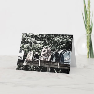 Postlådor på Vineyard Hälsning Kort