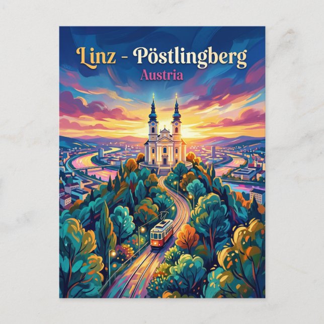 Pöstlingberg Österrike Vykort (Framsida)