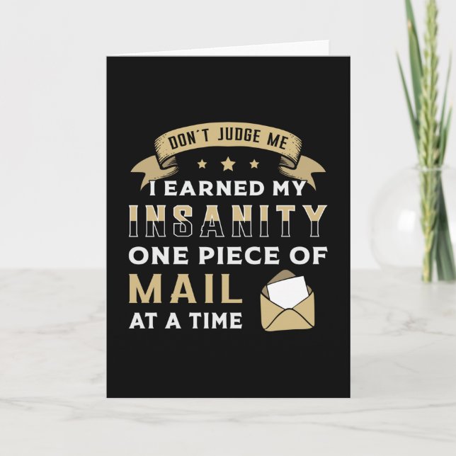 Postman Day Postman Post Job Delivery Gift Kort (Framsida)