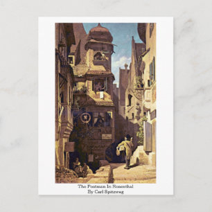 Postman in Rosenthal by Carl Spitzweg Vykort