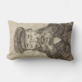 Postman Joseph Roulin (Sepia Sketch) (från van Gog Lumbarkudde