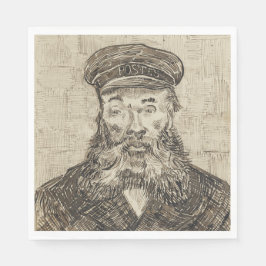 Postman Joseph Roulin (Sepia Sketch) (från van Gog Pappersservett