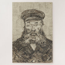 Postman Joseph Roulin (Sepia Sketch) (från van Gog