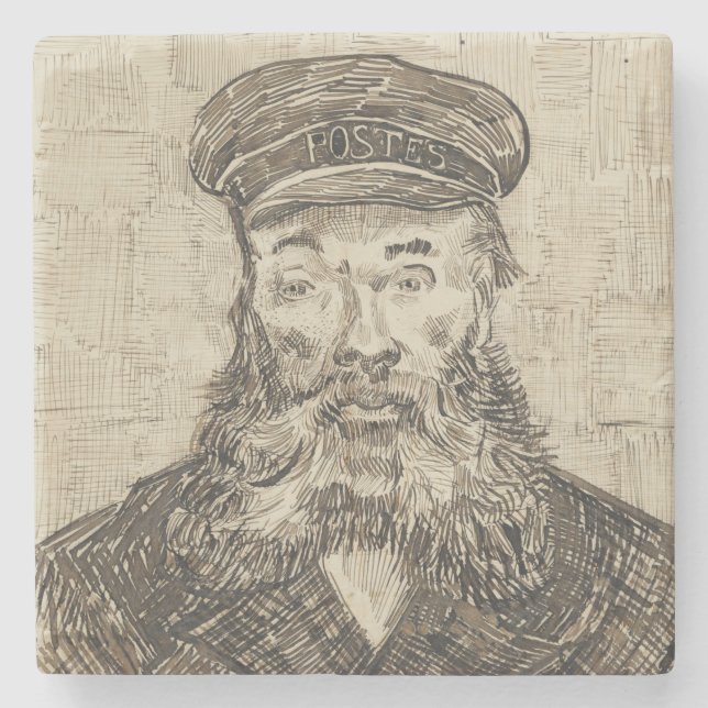 Postman Joseph Roulin (Sepia Sketch) (från van Gog Stenunderlägg (Framsidan)