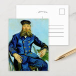 Postman Joseph Roulin | Vincent van Gogh Vykort<br><div class="desc">Vincent van Goghs serie av porträtt från Joseph Roulin, postmannen i Arles, är en hjärtlig hyllning till hans nära vän och förtroendeperson. Arbetet målades mellan 1888 och 1889, och Van Gogh's Post-Impressionist stil, med fet färg, dynamiska penseldrag och uttrycksfull karaktär. Varje porträtt avspeglar Van Goghs beundran för Roulin, som skildrar...</div>