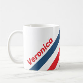 Postman Nostalgiska Ränder med Namn Kaffemugg
