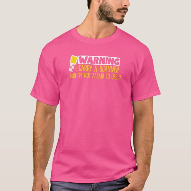 Postman Scanner for Postal Worker T Shirt (Framsida)