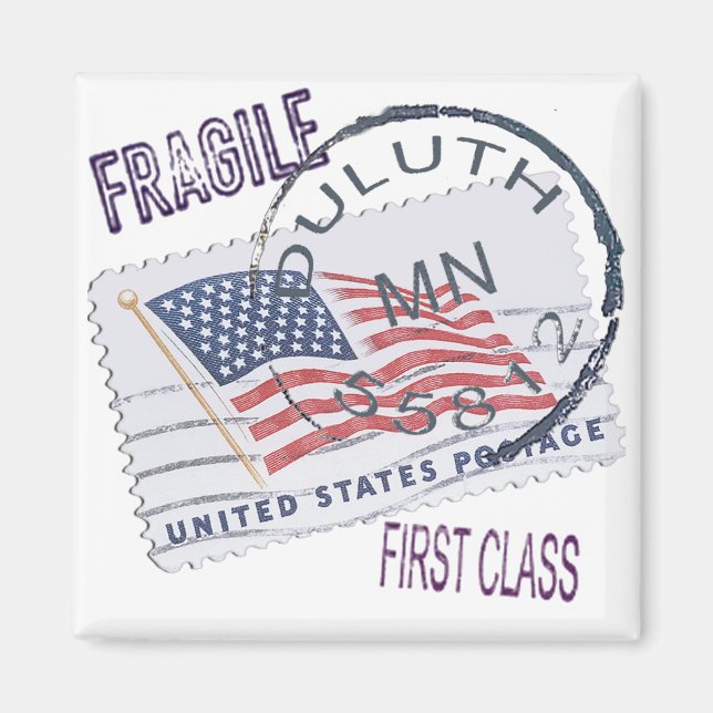 Postmark Duluth 55812 Magnet (Framsidan)