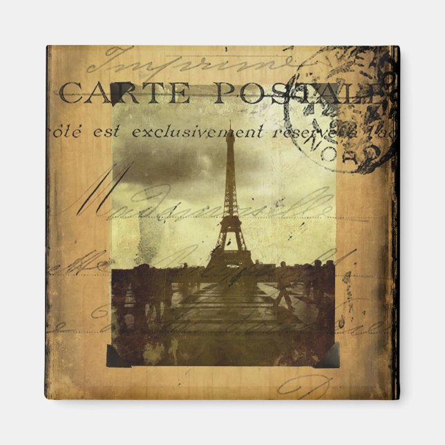 Postmarkerad Paris Magnet (Framsidan)