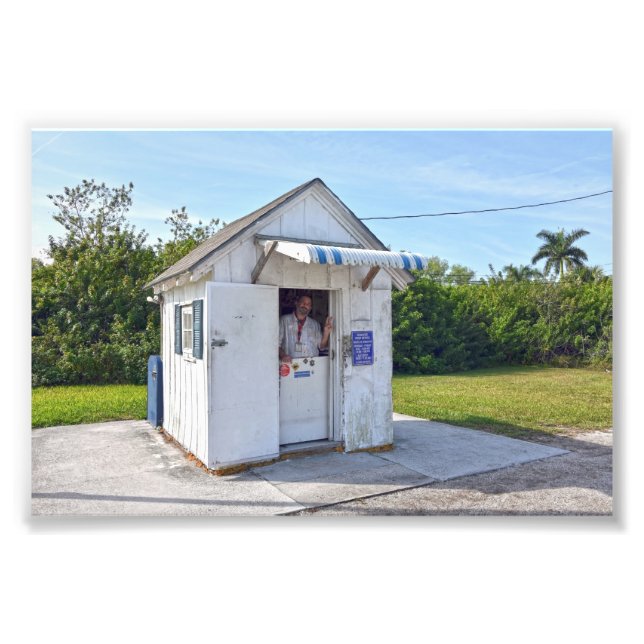 Postmaster Don in Ochopee, Florida Fototryck (Framsidan)
