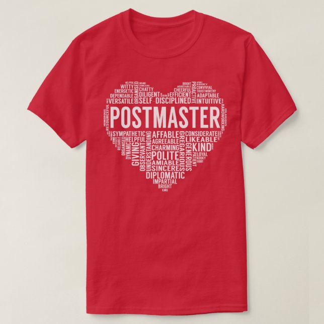 Postmaster Heart T Shirt (Design framsida)