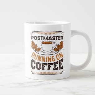 Postmaster som kör på kaffekoffeingåva jumbo mugg