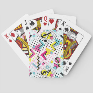 Postmodern Memphis Stil Mönster Casinokort