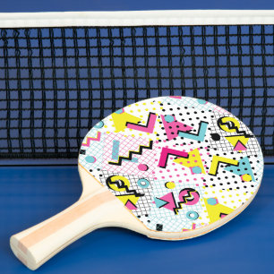 Postmodern Memphis Stil Mönster Pingisracket