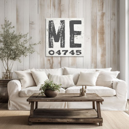 Postnr Maine för jordbrukshuset Canvastryck