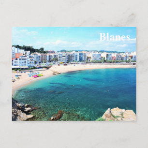 Postnummer med Blanes stad Vykort