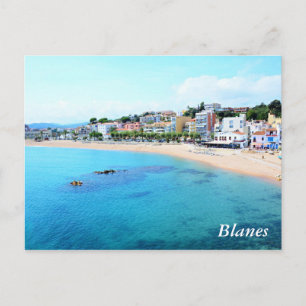 Postnummer med Blanes stad Vykort