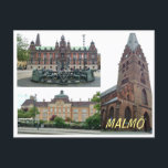 postnummer vykort<br><div class="desc">Postal de la ciudad de Malmo,  égése al Stortorget y otros edificios de la ciudad</div>