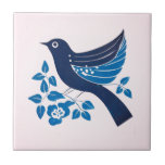 Postol Bird Kakelplatta<br><div class="desc">Postol Bird with Folk Art Stil</div>
