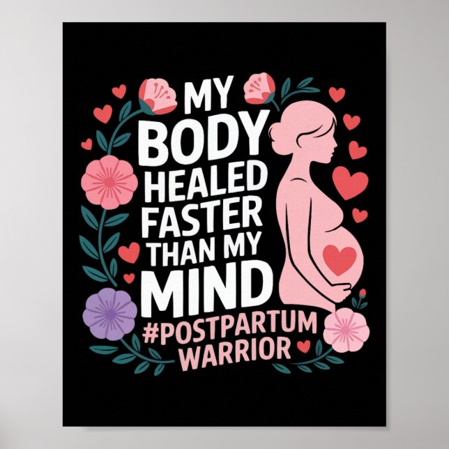 Postpartum Depression Mor Mama Modern Maternal Psy Poster (Framsidan)