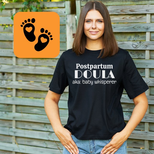 Postpartum Doula, alias Baby Whisperer Retro T Shirt (Skapare uppladdad)