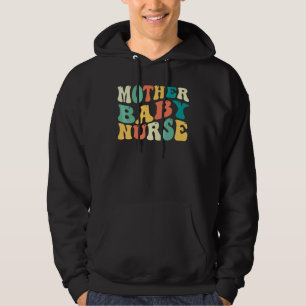Postpartum mödrar Baby Sjuksköterska Mamma Baby Po Hoodie
