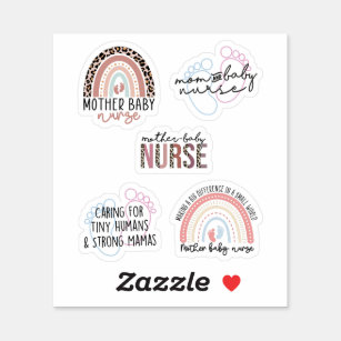 Postpartum Nurse, Mor Baby Nurse Pack Klistermärken