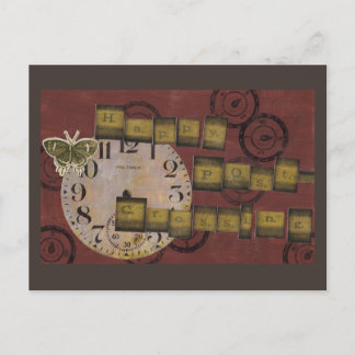 Postpass för lycklig vykort