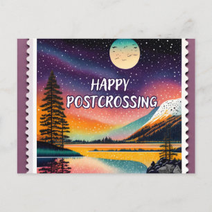 Postpass för lycklig vykort