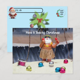 Postpass - Jultomten Beach Party jul - jul Vykort