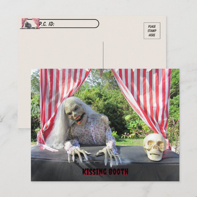 Postpass - Zombie Kissing Booth Postcard Vykort (Fram/baksida)