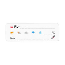 Postpassage ID PL Polen Polska Weather Datum ラ ベ ル