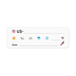 Postpassage ID US America Weather Date ラ ベ ル Returadress Etikett