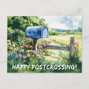 Postpassage över Land-postlåda - vykort