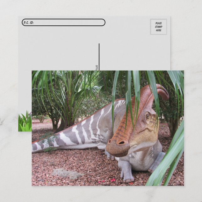 Postpassage Parasaurolophus - Dinosaur - vykort (Fram/baksida)