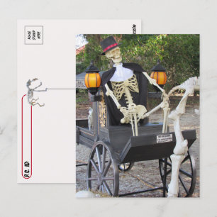 Postpassage - Skeleton Horse Carraige Postcard Vykort