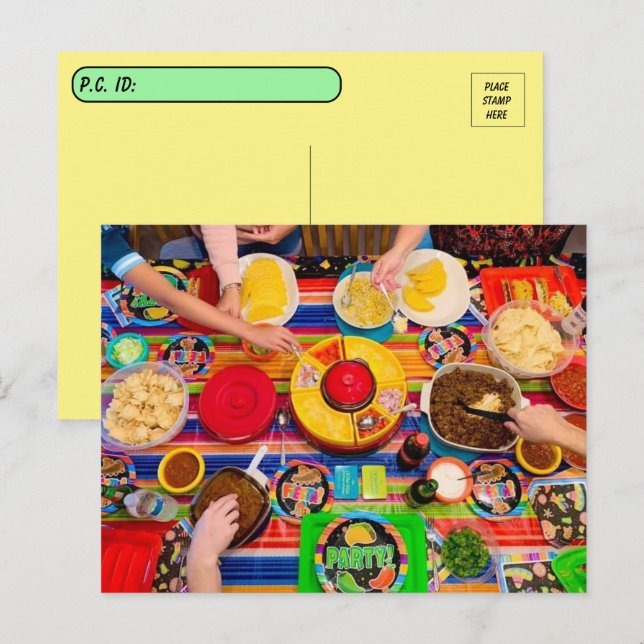 Postpassage Taco Fiesta vykort (Fram/baksida)