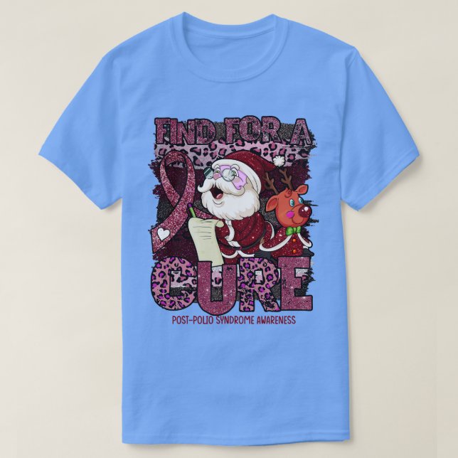PostPolio Syndrome Awareness leopard christmas cur T Shirt (Design framsida)
