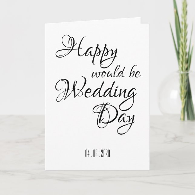 Postponed / Cancelled / Would be Wedding Day Card Helgkort (Framsida)