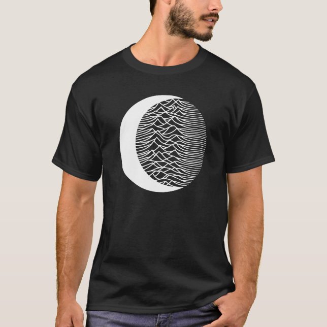 postpunk måne design t shirt (Framsida)
