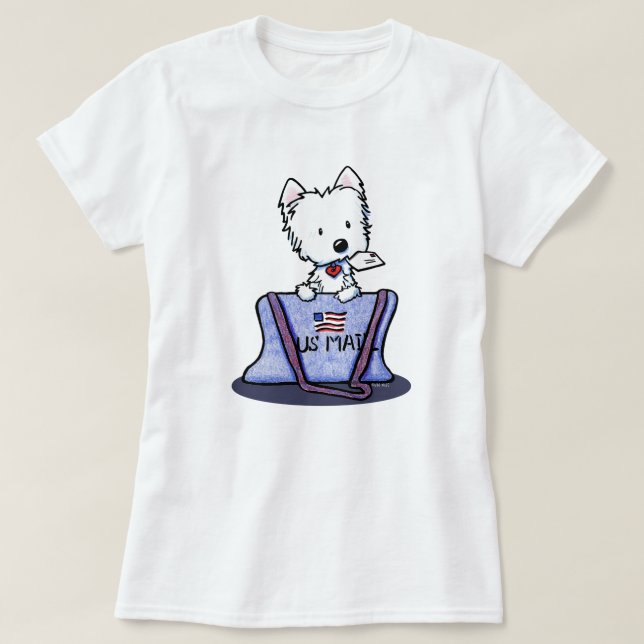 Postsäck Westie KiniArt T Shirt (Design framsida)