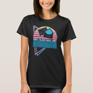 Posttjänst brevbärare Retro Förstklassig brevdame T Shirt