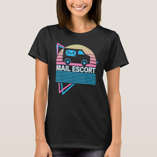Posttjänst brevbärare Retro post Eskort T Shirt (Framsida)