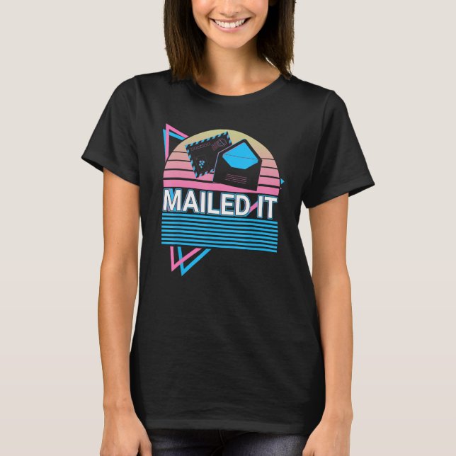 Posttjänsten Postman Retro skickade ett e-postmedd T Shirt (Framsida)